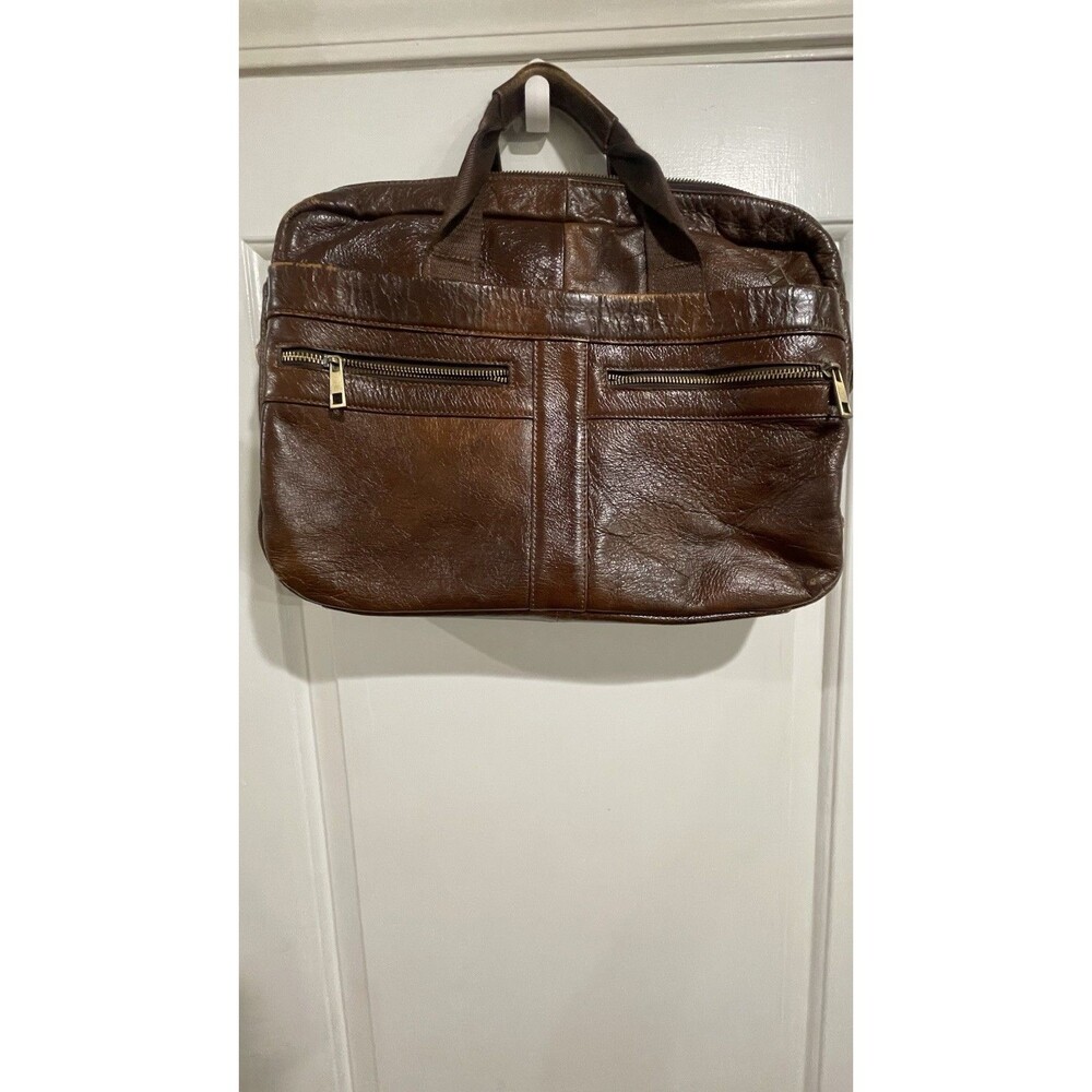 Brainstorm Brown Men Genuine Leather Bag Briefcase Computer Work Bag Shoulder